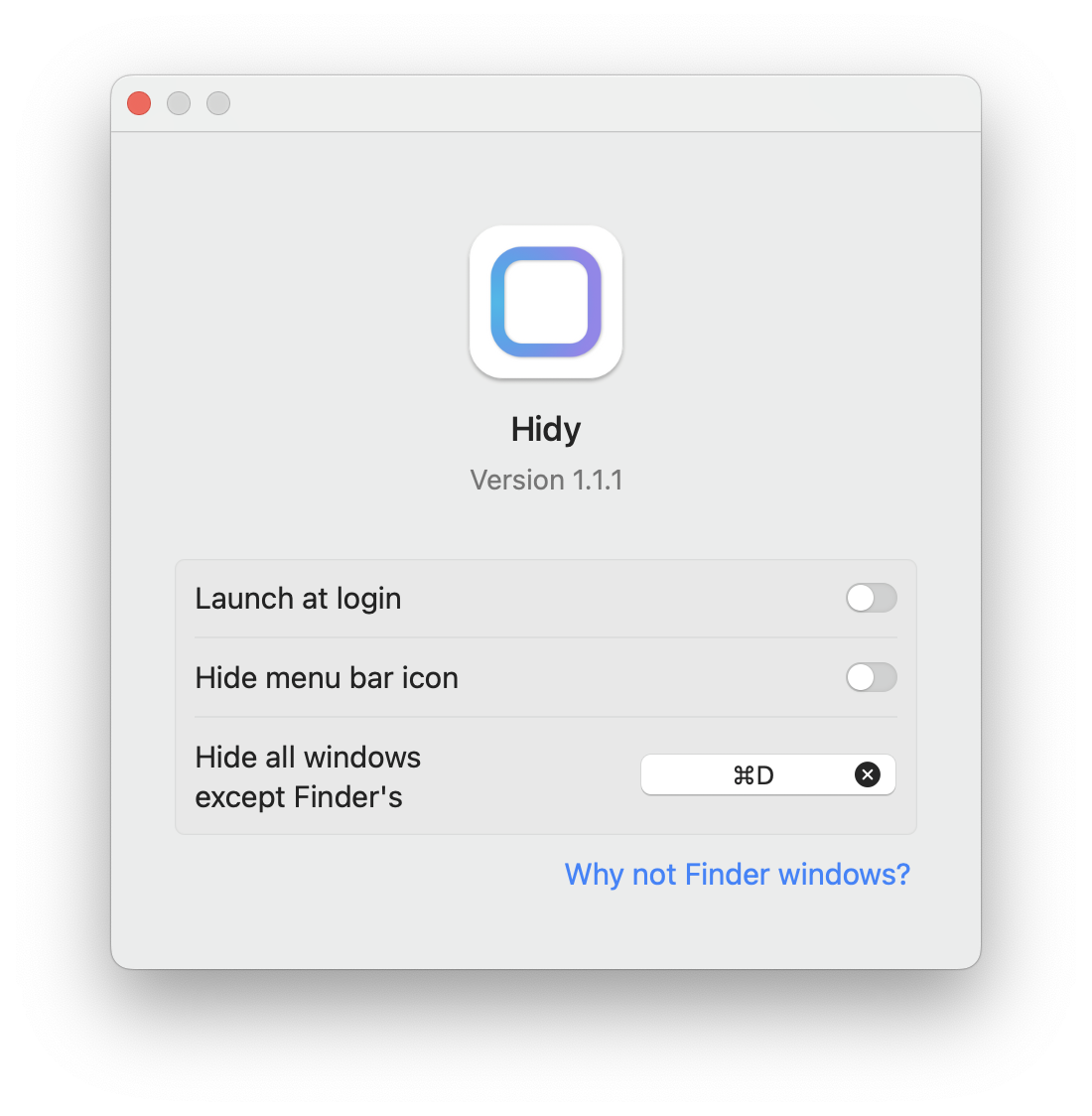 Hidy interface